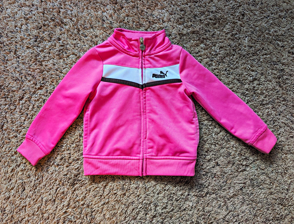 PUMA Sportlifestyle Full Zip Pink/White Colorblock Track Jacket 18M